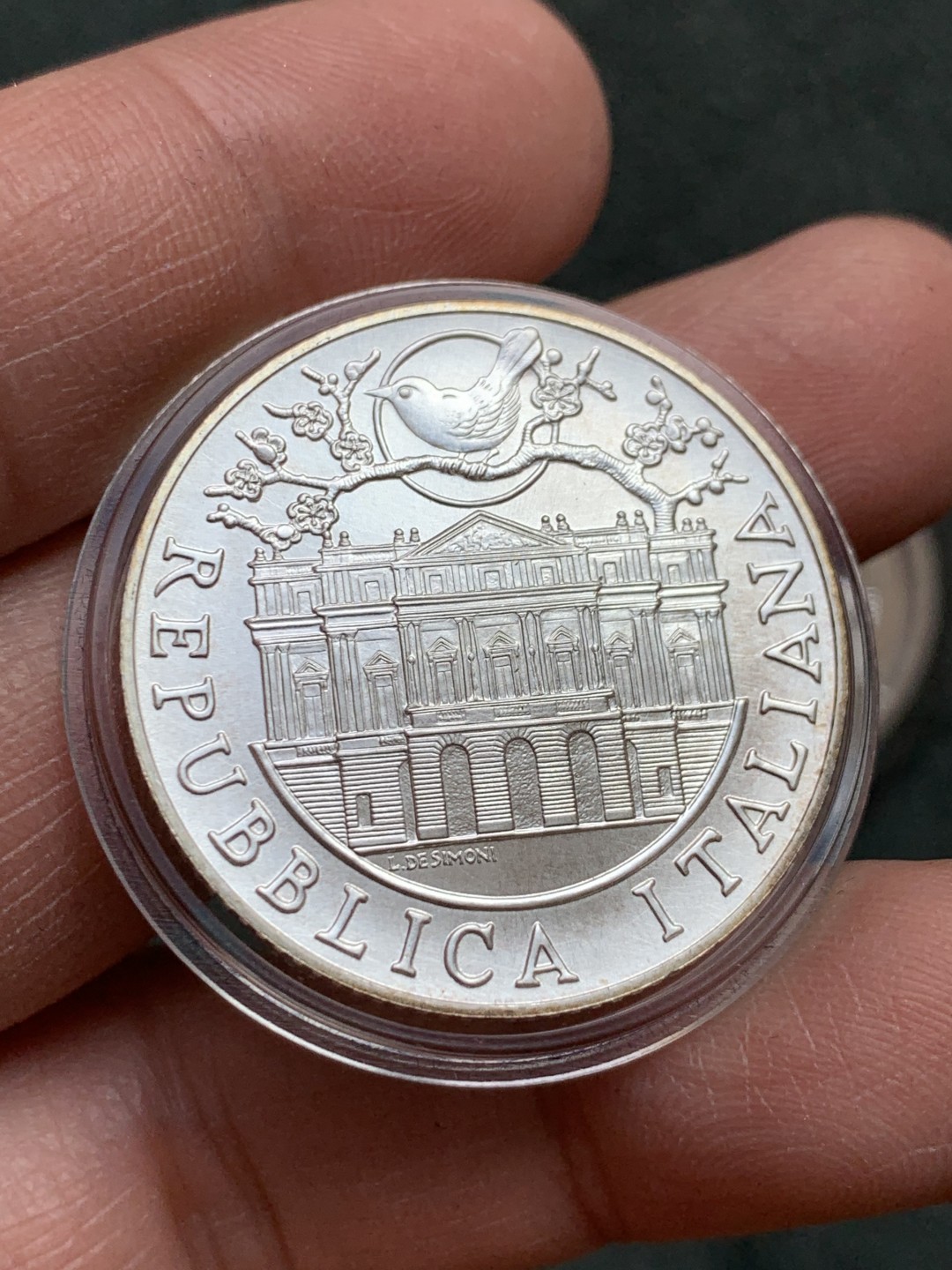 《竞宝斋》第140场-周日，周一，周四 3拍 (全场包邮) 意大利 2004年 克劳斯获奖币《蝴蝶夫人》普制一对 925银18克+22克=40克