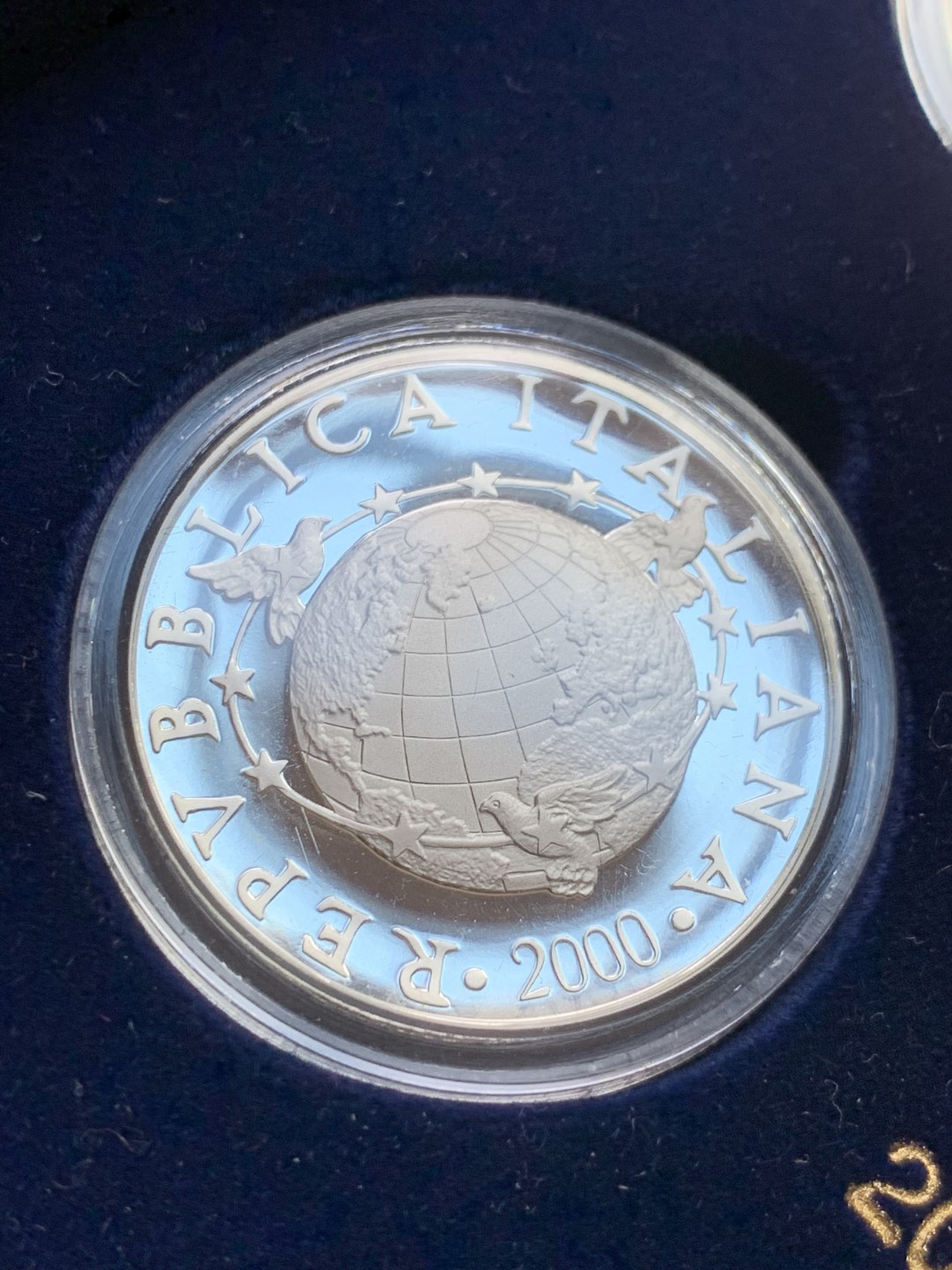 《竞宝斋》第140场-周日，周一，周四 3拍 (全场包邮) 精制版 原盒证书 意大利1998-2000年 千禧年六枚装 2000/5000/10000里拉 银币 完美品