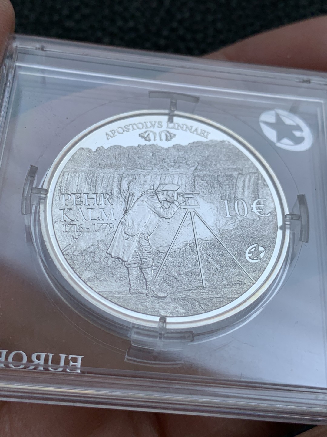 《竞宝斋》第140场-周日，周一，周四 3拍 (全场包邮) 欧洲之星 芬兰2011年欧洲探险家纪念银币