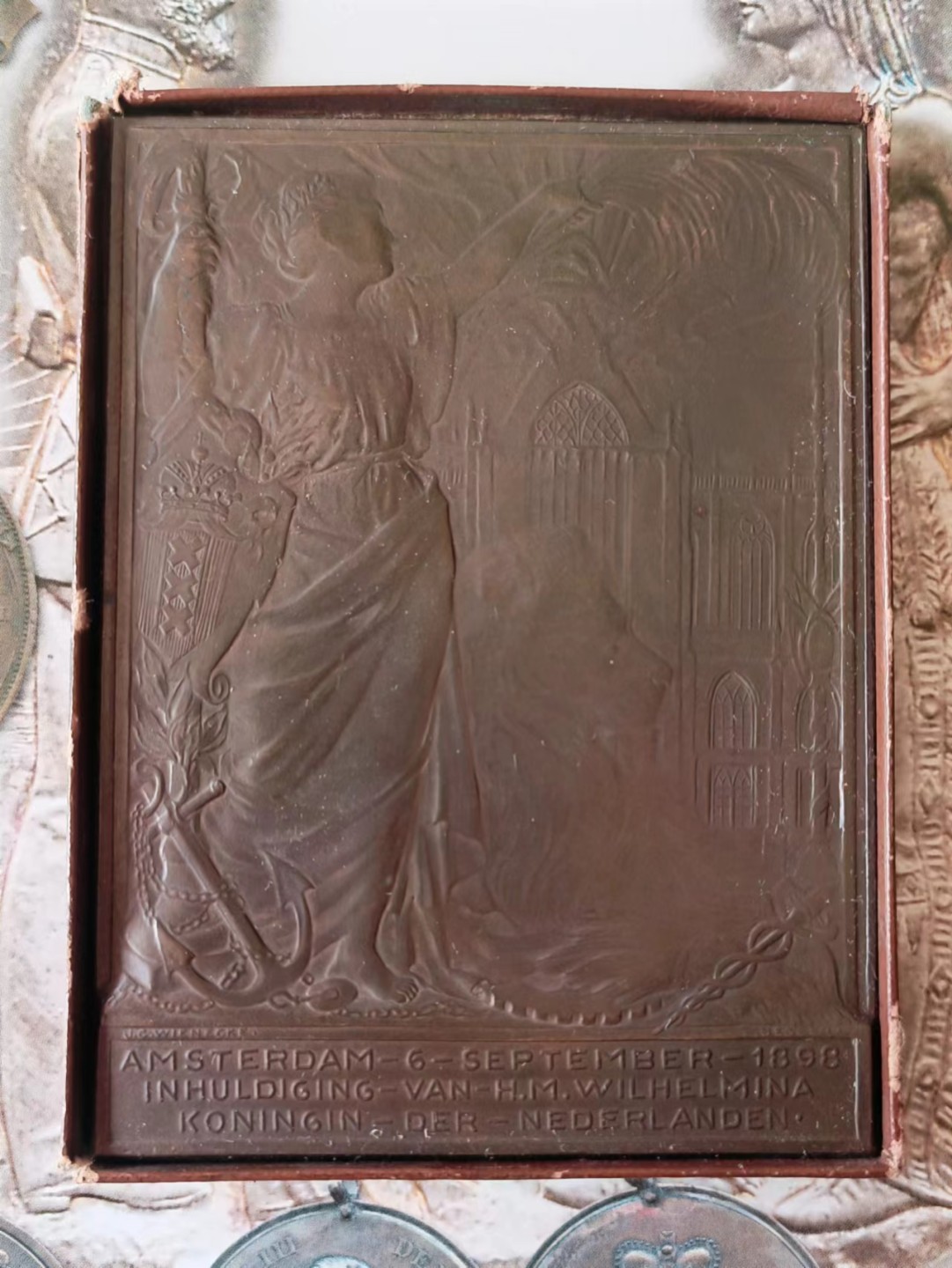 欧洲勋章纪念章第九期 1898 年 威廉明娜女王WILHELMINA 就职典礼