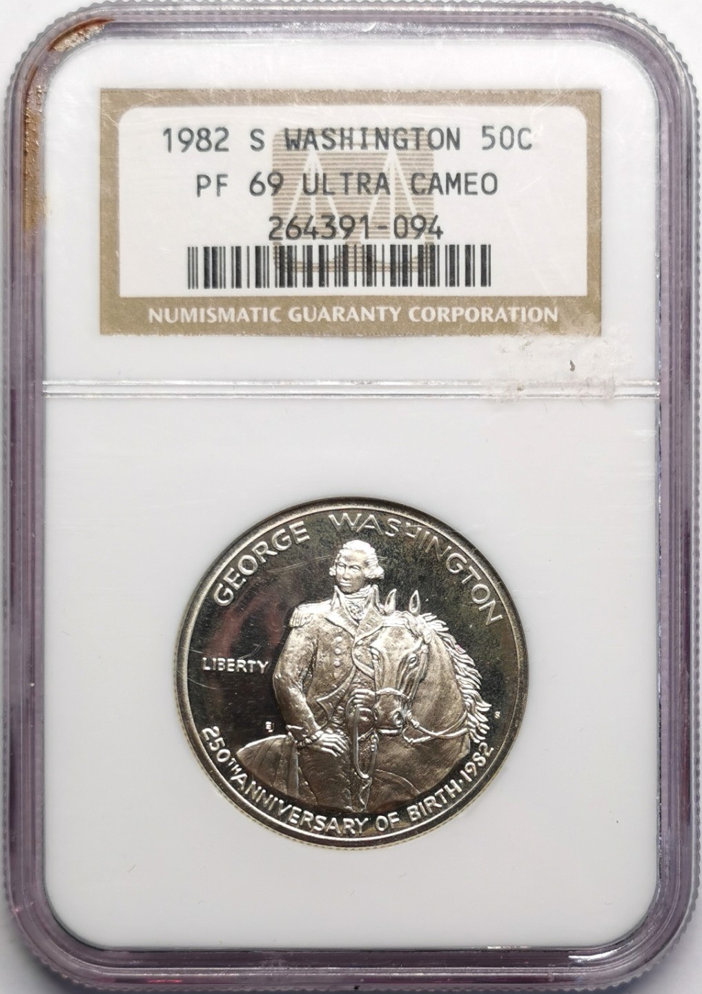 凡希社世界钱币微拍第二百三十期 1982美国华盛顿50分纪念银币NGC-PF69UC