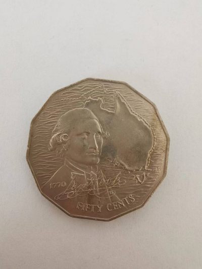 0起1加免佣金伊丽莎白二世女王头像钱币专场 - 澳大利亚1970年50分库克船长