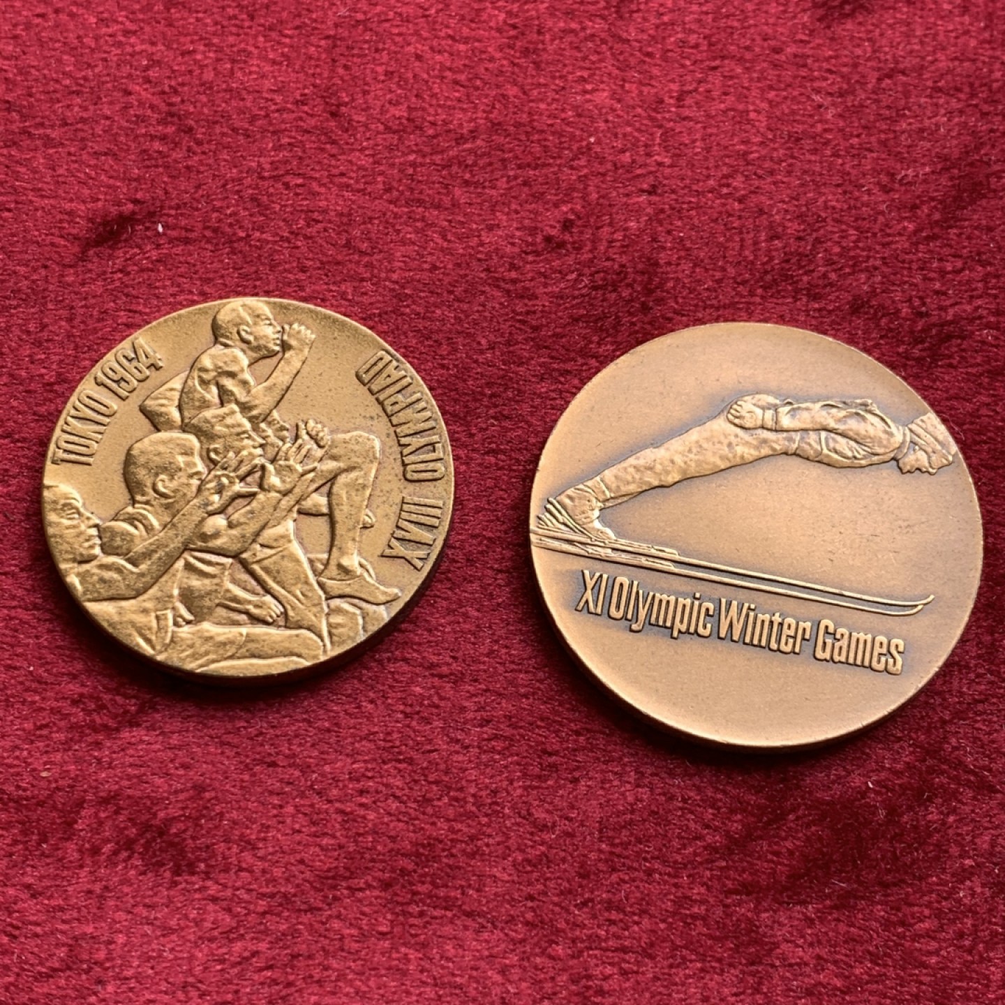 《竞宝斋》第140场-周日，周一，周四 3拍 (全场包邮) 日本奥运 铜章 一对