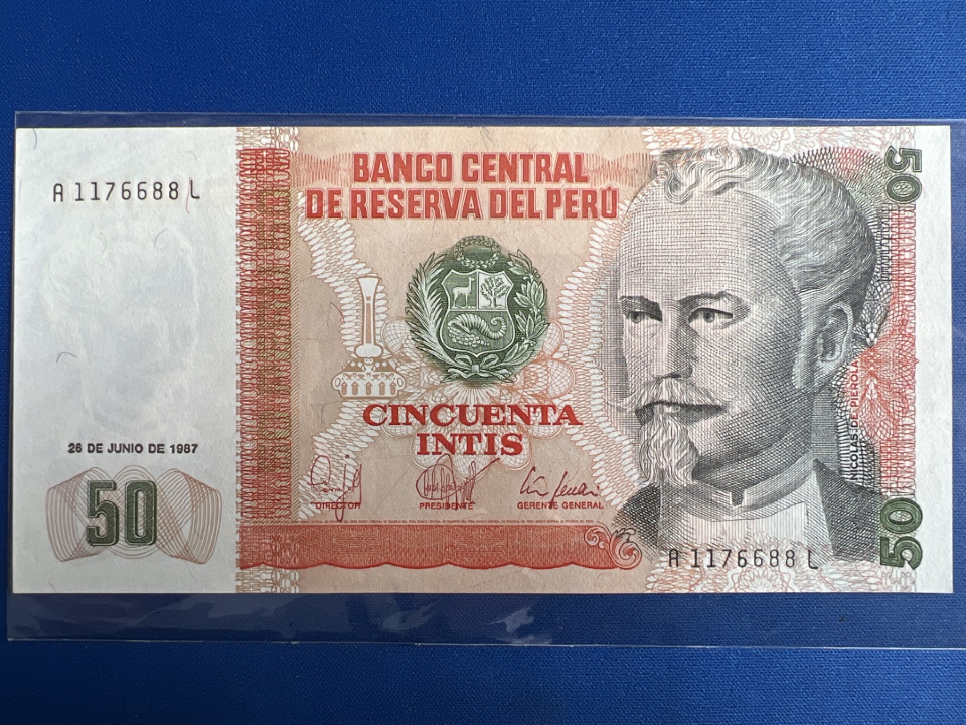 泡泡堂微拍第七十七幕纸币捡漏可累计专场👿👿，零佣金，零押金，累计满二十元包邮，接受代拍业务 秘鲁50印蒂