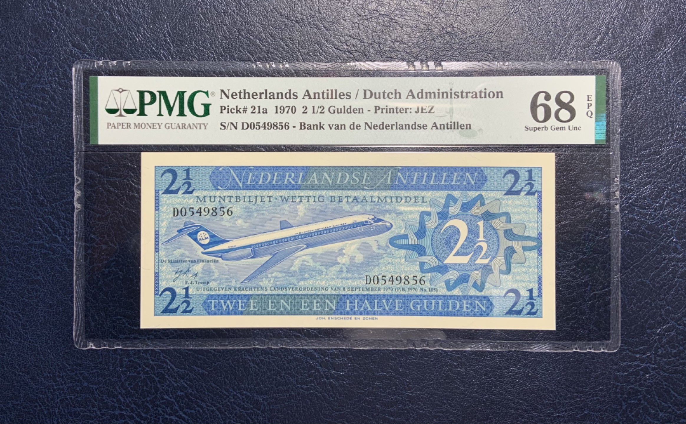 收藏联盟Quantum Auction 第237期拍卖 荷属安的列斯1970年2.5盾 PMG68 亚军分 