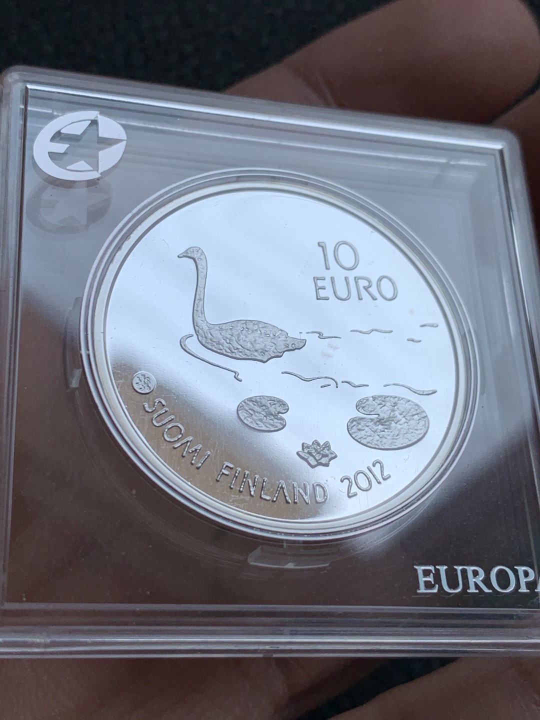 《竞宝斋》第140场-周日，周一，周四 3拍 (全场包邮) 欧洲之星 芬兰2012年亨利克威格斯特伦150周年诞辰纪念银币