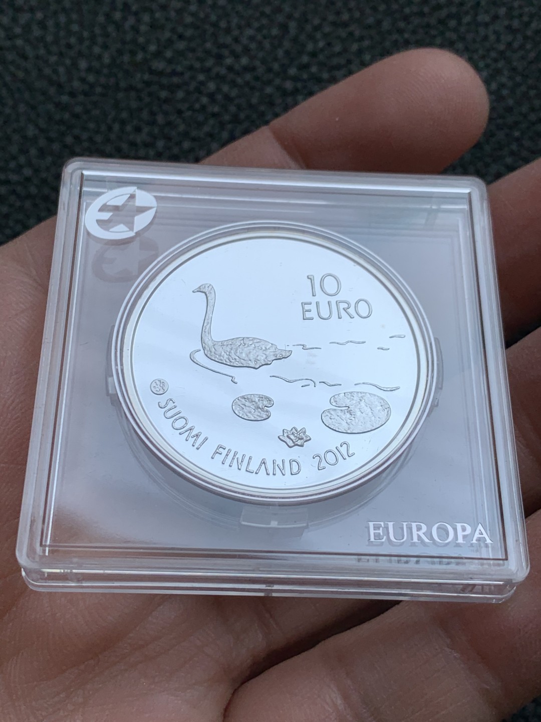 《竞宝斋》第140场-周日，周一，周四 3拍 (全场包邮) 欧洲之星 芬兰2012年亨利克威格斯特伦150周年诞辰纪念银币