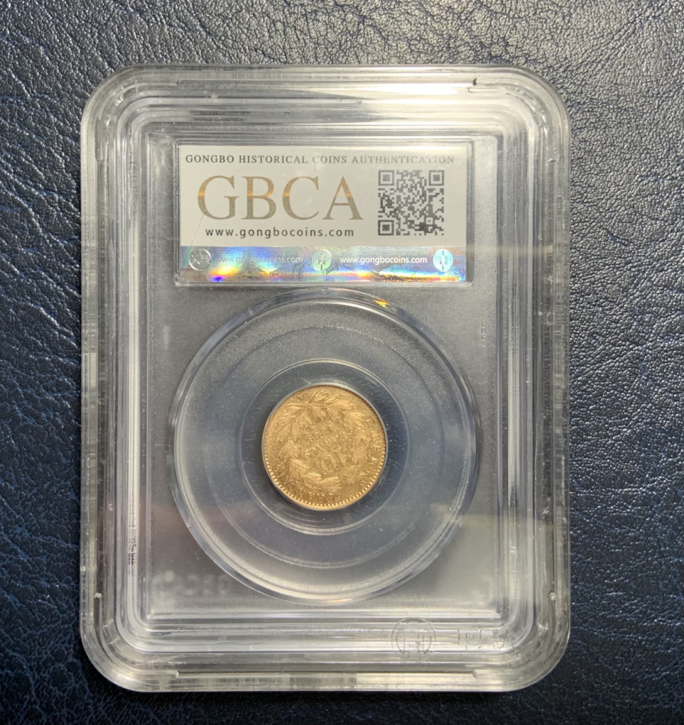 收藏联盟Quantum Auction 第237期拍卖 法国1865年10法郎拿破仑三世桂冠版金币 GBCA 55 纯度90%