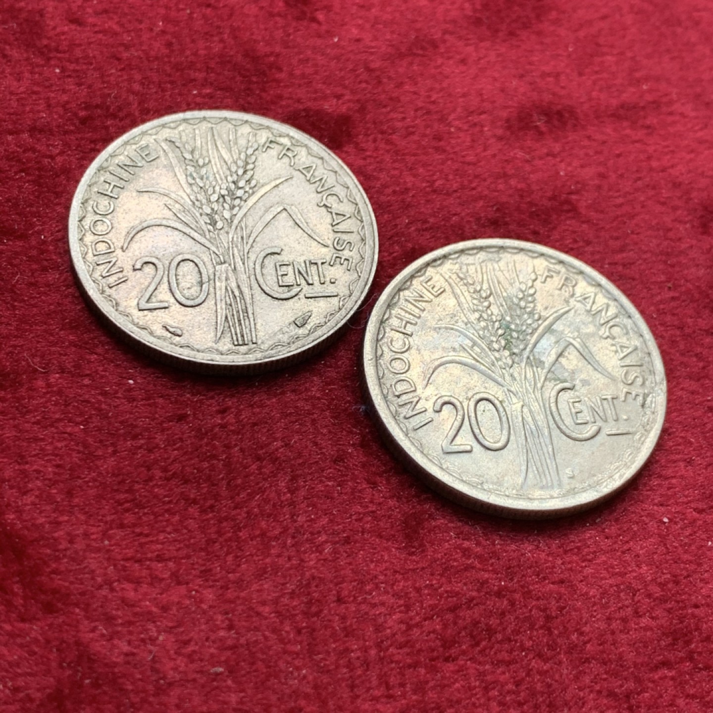 《竞宝斋》第140场-周日，周一，周四 3拍 (全场包邮) 法属印支20分镍币两种不同