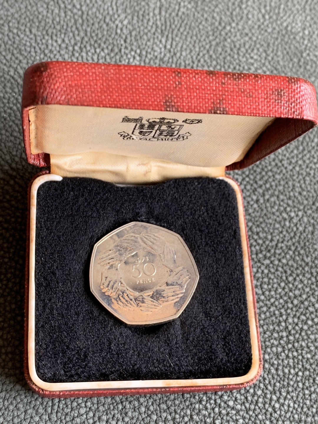 《竞宝斋》第140场-周日，周一，周四 3拍 (全场包邮) 英国1973年加入欧盟原盒精制纪念币