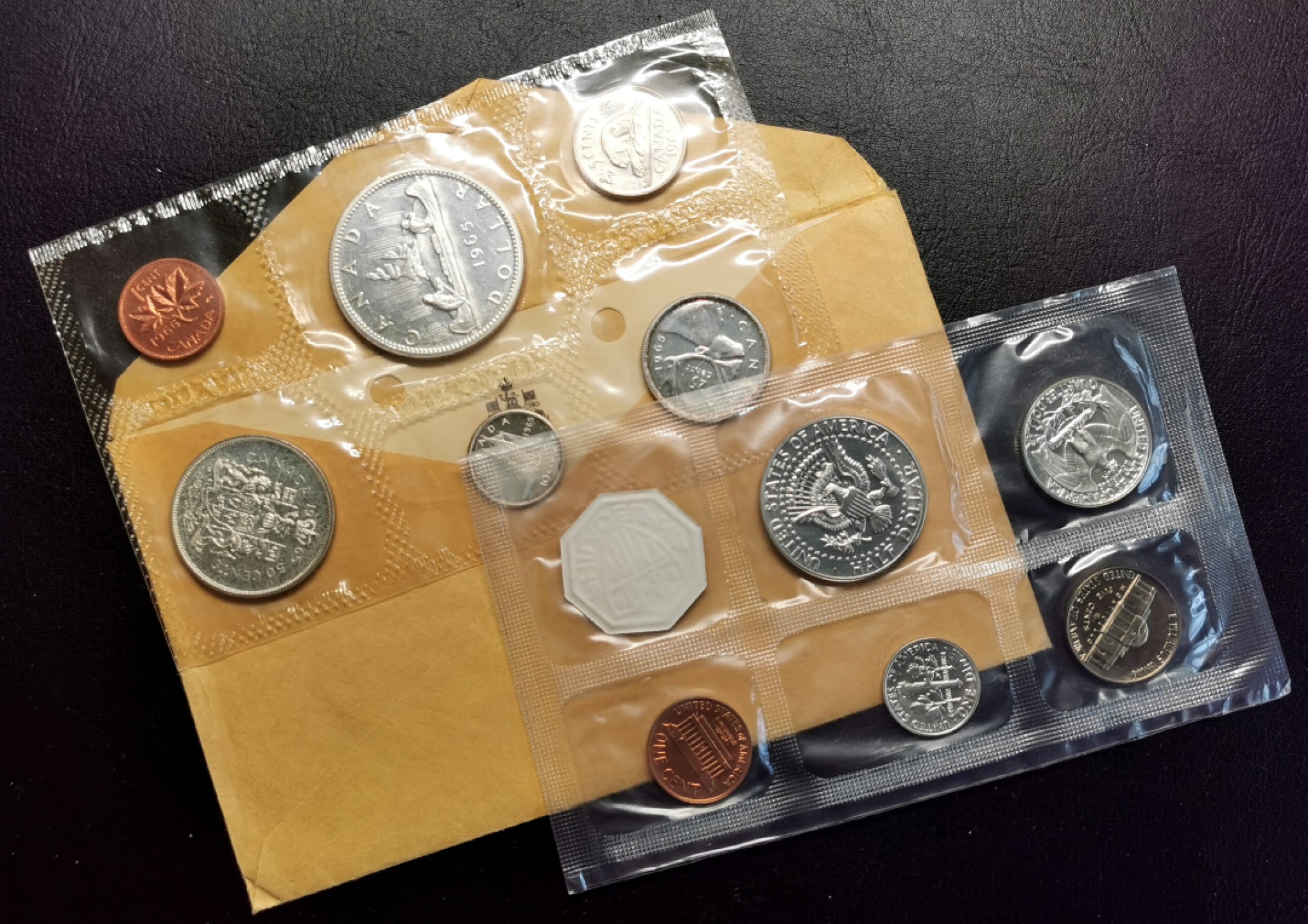 凡希社世界钱币微拍第二百三十期 1964/1965美国加拿大精铸PS两套原封