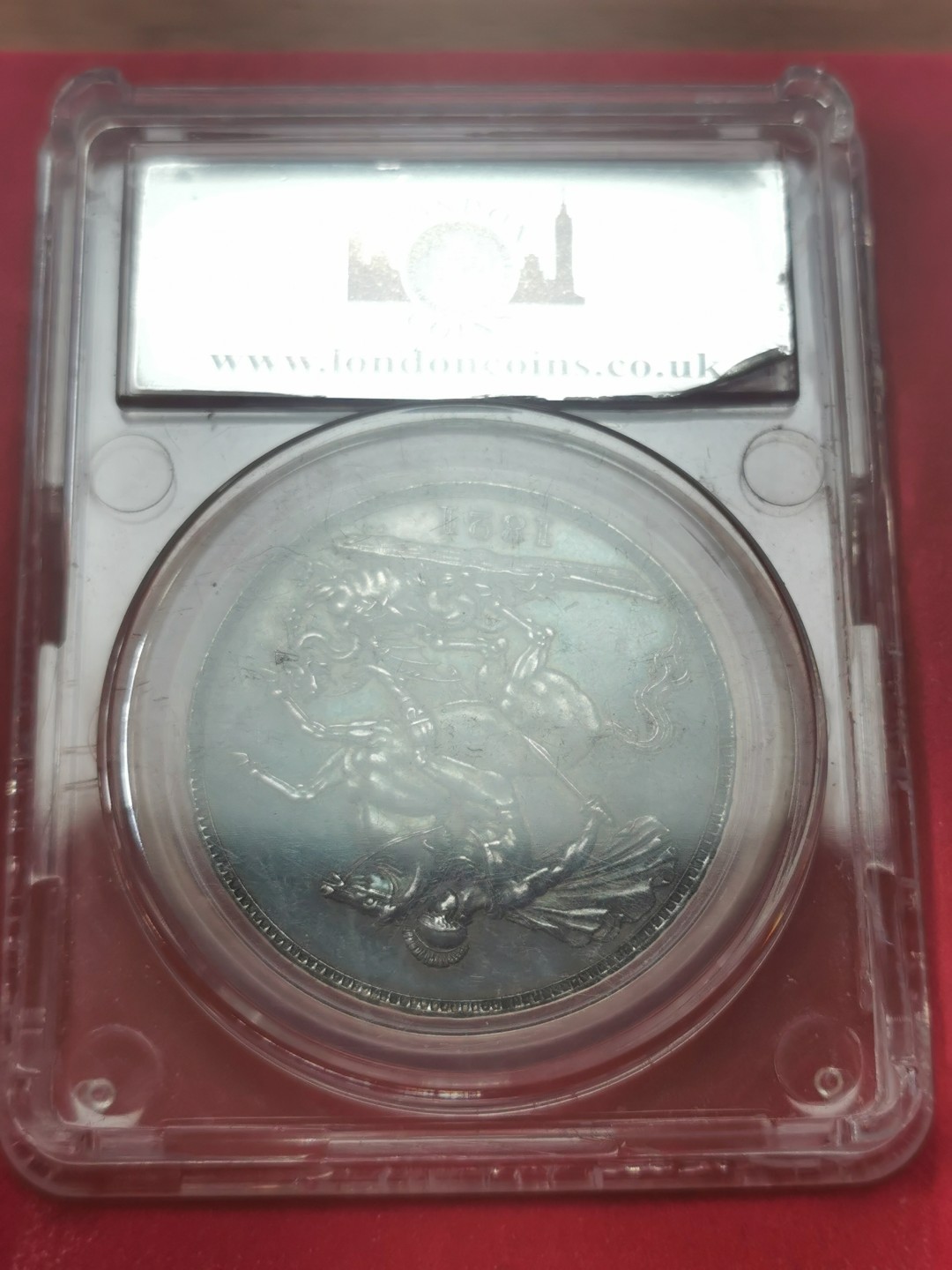 凡希社世界钱币微拍第二百三十期 荐！1821英国乔四马剑精铸CGS-78黑彩！