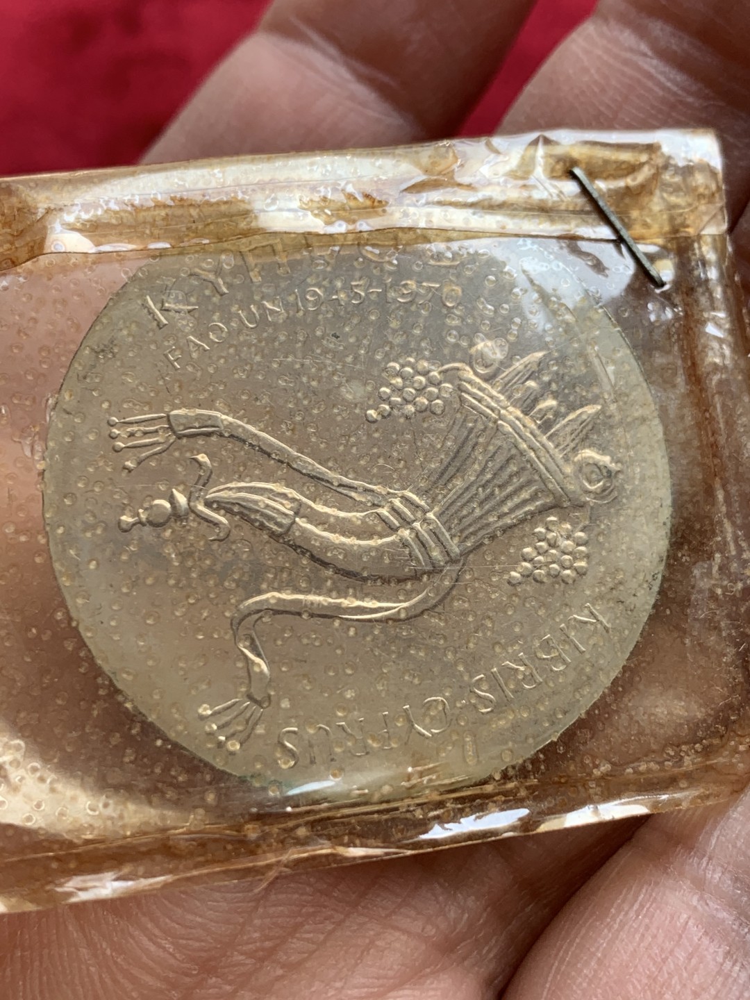 《竞宝斋》第140场-周日，周一，周四 3拍 (全场包邮) 塞浦路斯1970年原盒FAO纪念精制银币