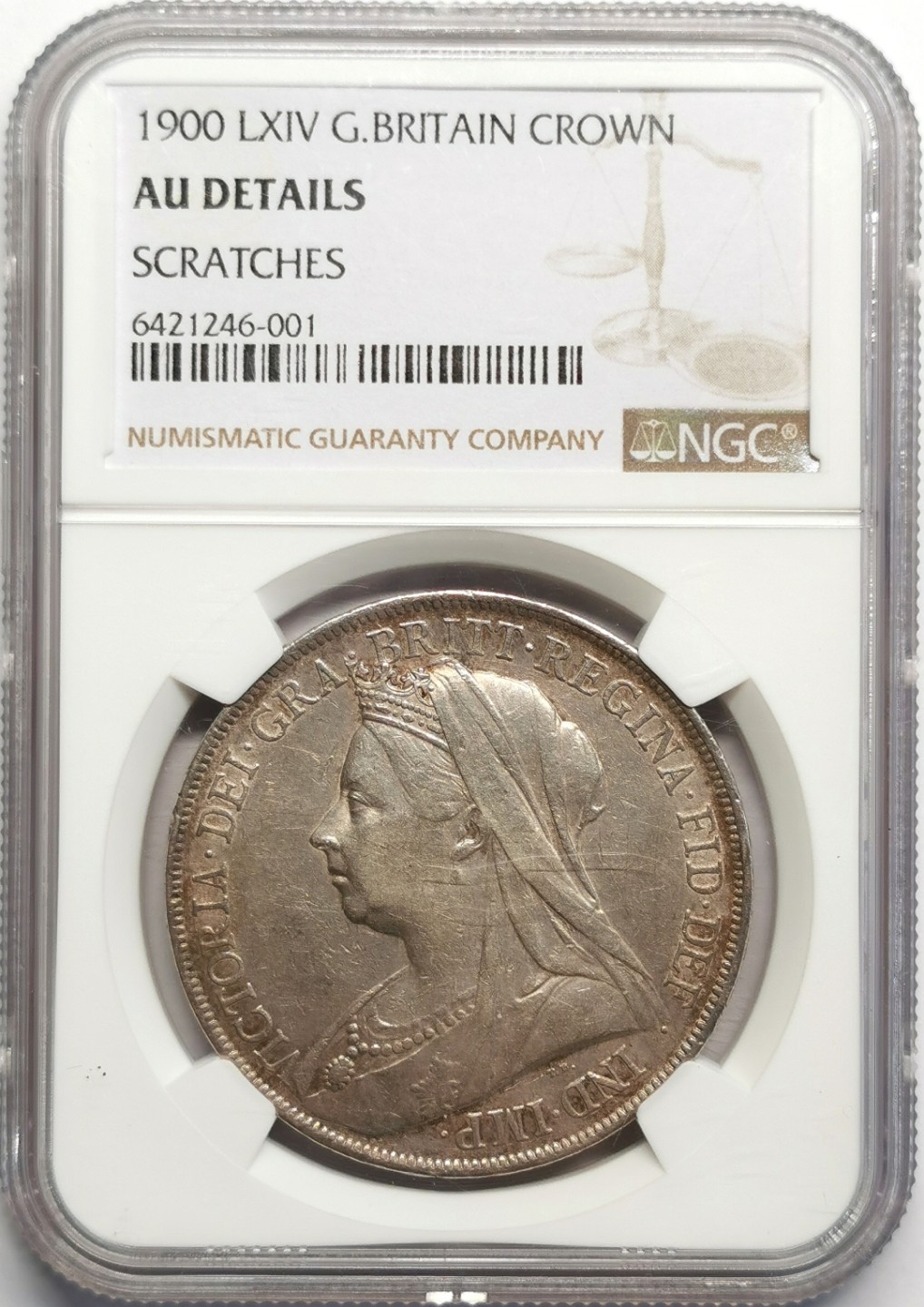 凡希社世界钱币微拍第二百三十期 1900英国老维批纱马剑NGC-AUD