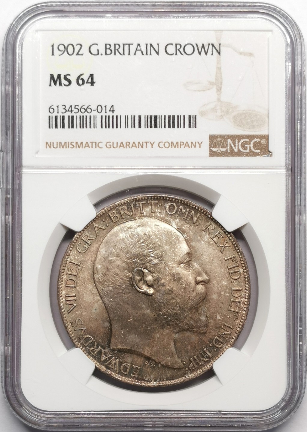 凡希社世界钱币微拍第二百三十期 1902英国爱七马剑NGC-MS64