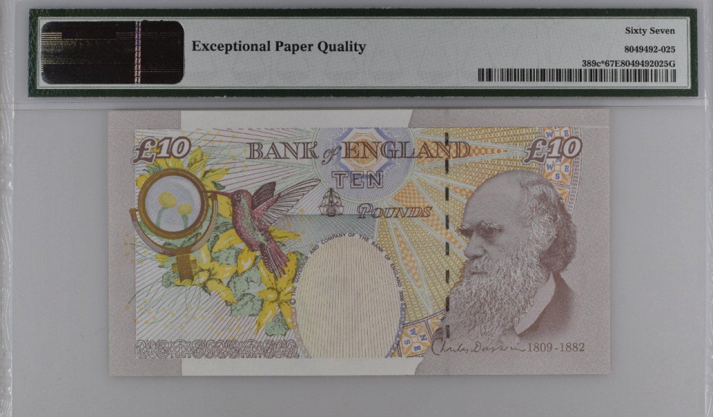 【Blue Auction】✨世界纸币精拍第300期盛典🔥🔥🔥 【补号 仅1张更高分】英国 2000年10镑 PMG67EPQ 