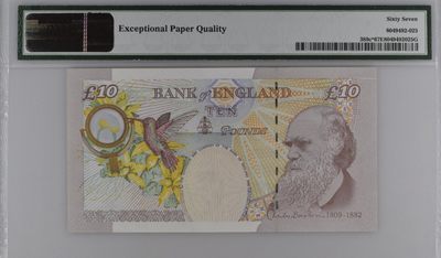 【Blue Auction】✨世界纸币精拍第300期盛典🔥🔥🔥 【补号 仅1张更高分】英国 2000年10镑 PMG67EPQ 