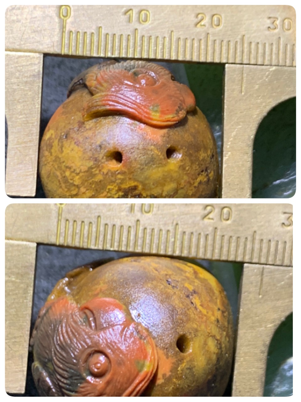 精美草花纹战国红玛瑙手工雕刻鹦鹉吊坠（把件）一个，