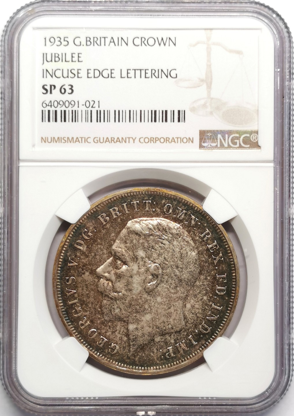 凡希社世界钱币微拍第二百三十期 1935英国乔五木马马剑NGC-SP63附原盒