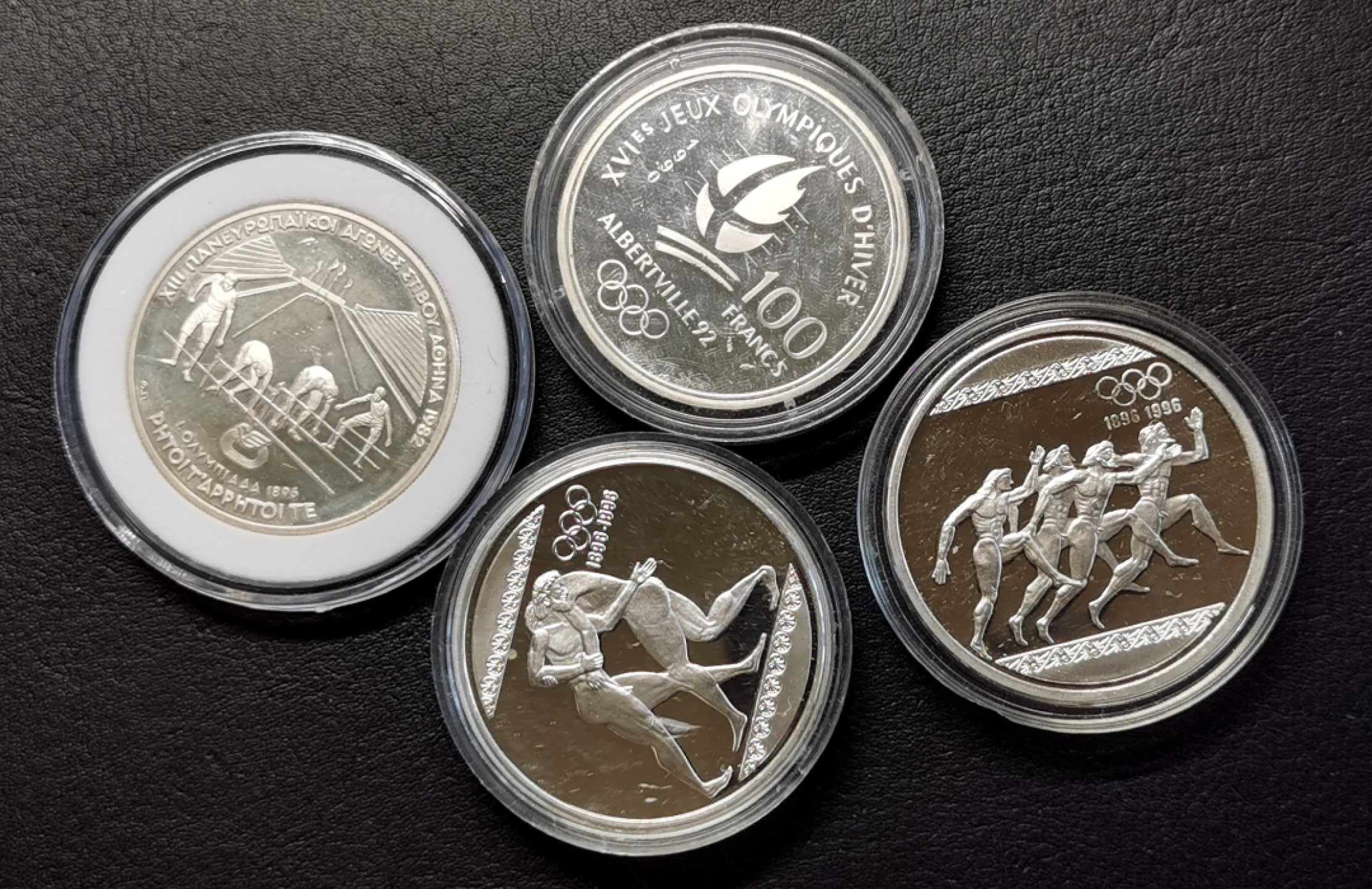 凡希社世界钱币微拍第二百三十期 希腊奥运银币四枚一组UNC