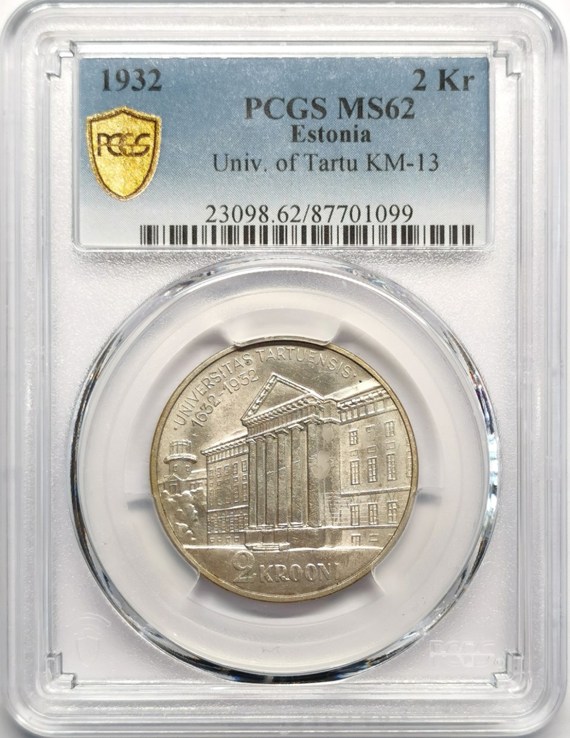 凡希社世界钱币微拍第二百三十期 1932爱沙尼亚2K纪念银币PCGS-MS62