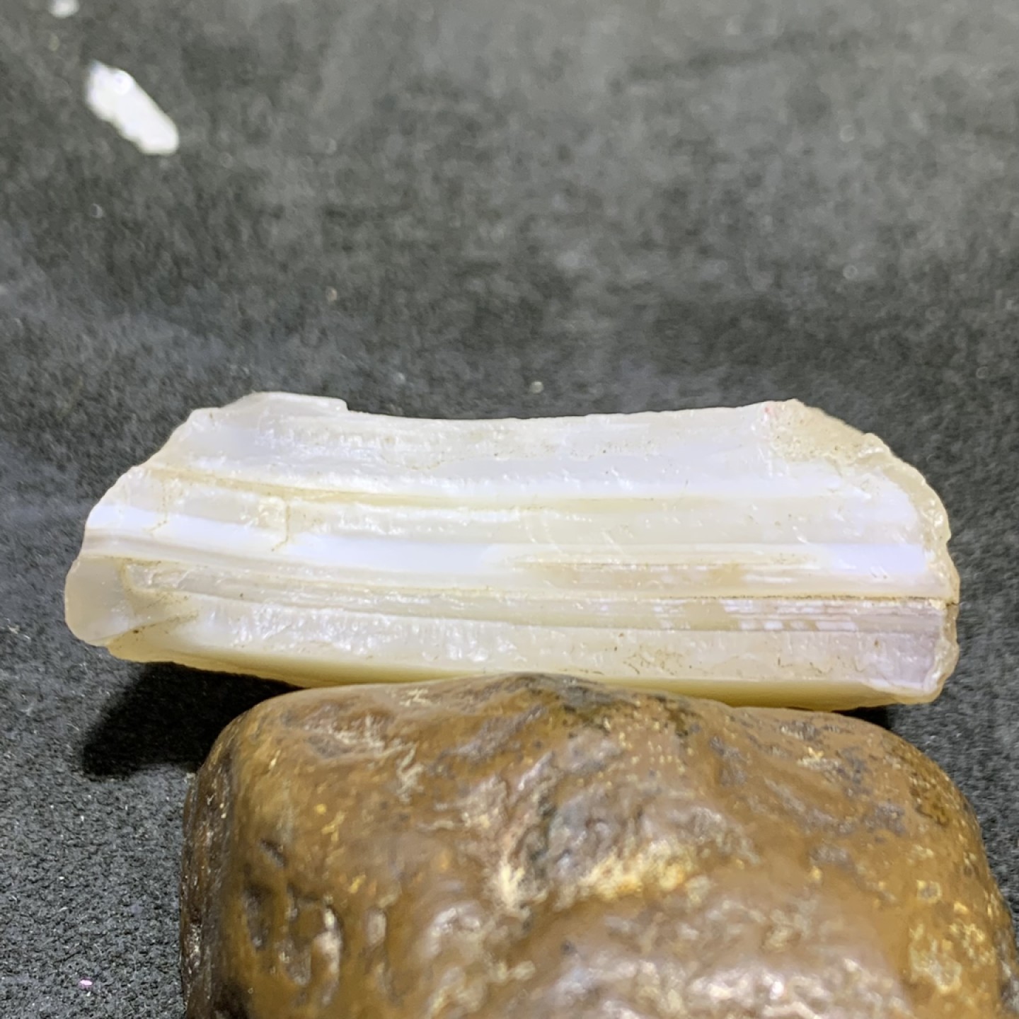 放福利！精美天然阿拉善白玛瑙象形原石一颗，
