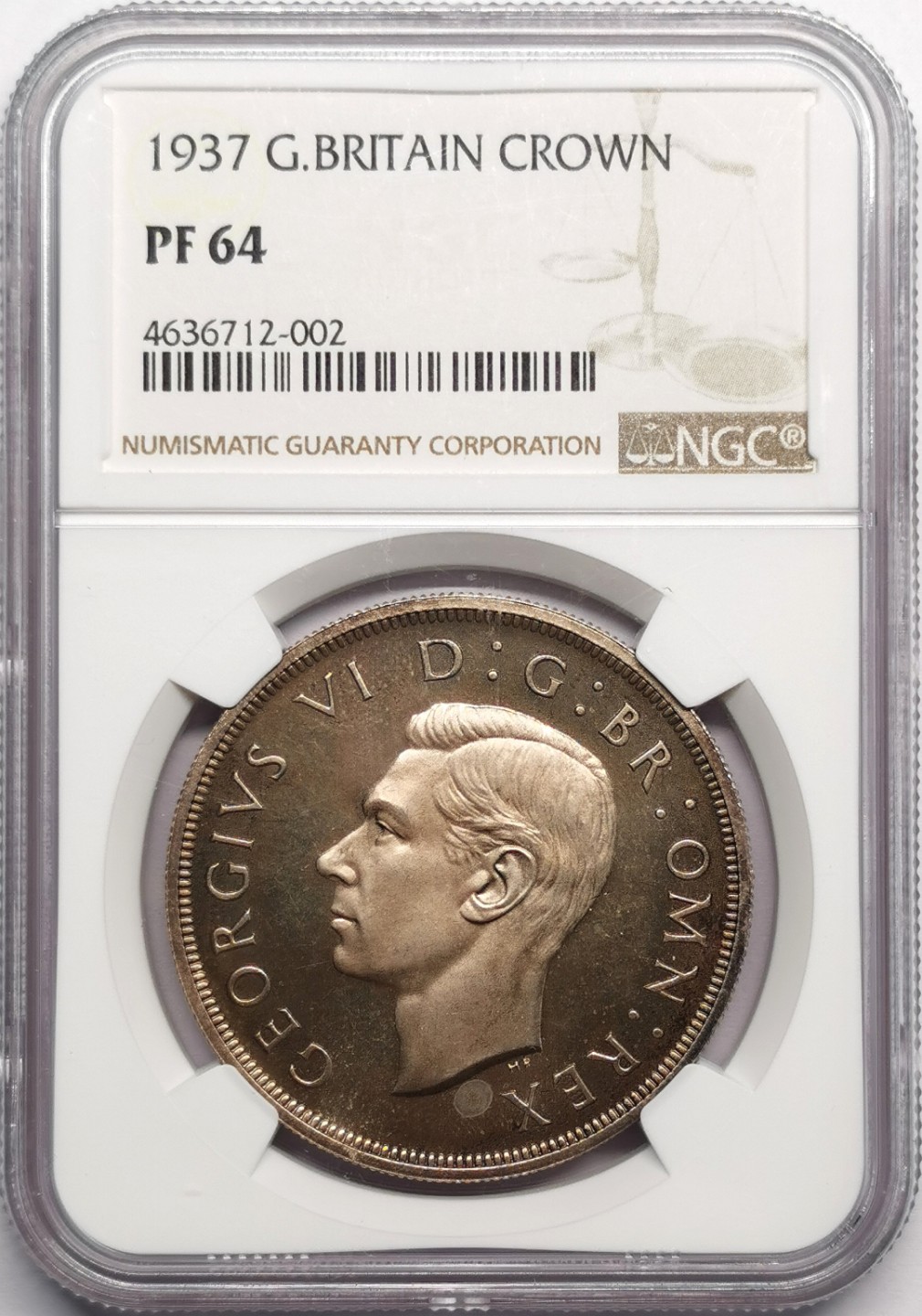 凡希社世界钱币微拍第二百三十期 1937英国乔六克朗精铸NGC-PF64