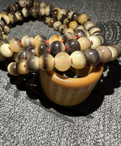 手串木器杂件｜拍卖专场 精美牛角｜108圆形佛珠念珠串珠｜6mm