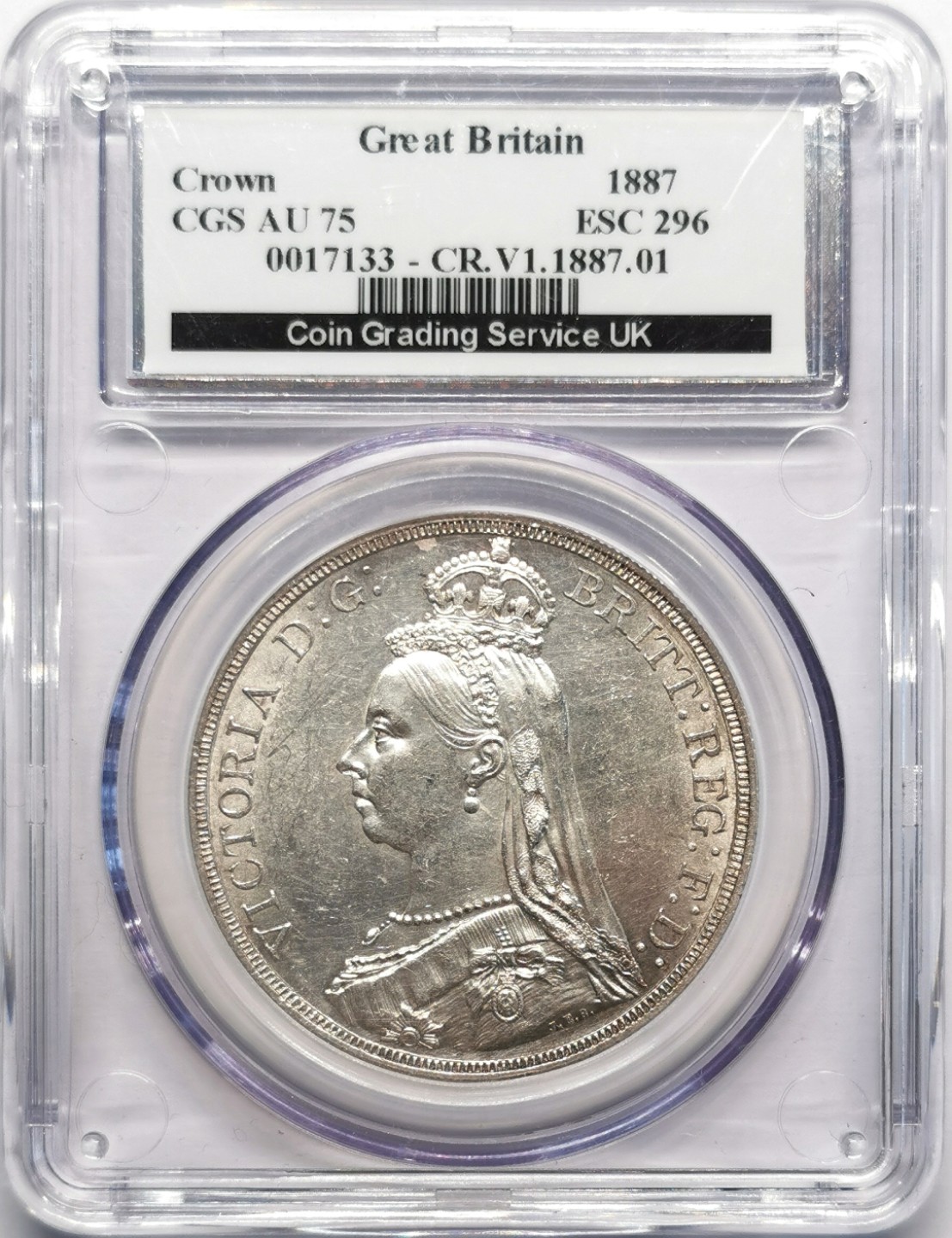 凡希社世界钱币微拍第二百三十期 1887英国老维高冠马剑CGS-75