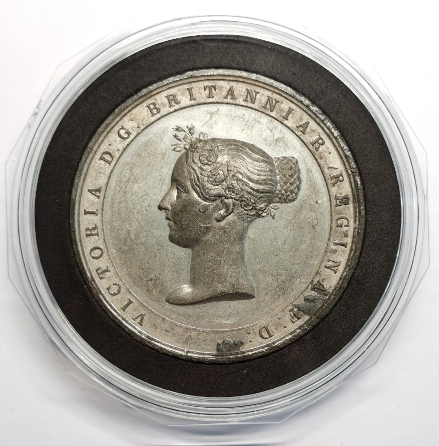 凡希社世界钱币微拍第二百三十期 1838英国维多利亚加冕白色金属纪念章② 直径63mm