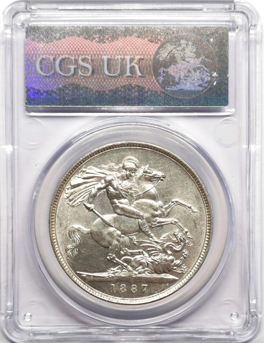 凡希社世界钱币微拍第二百三十期 1887英国老维高冠马剑CGS-75