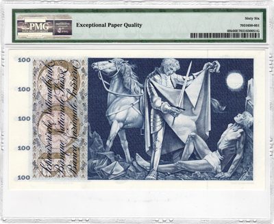 【Blue Auction】✨世界纸币精拍第300期盛典🔥🔥🔥 瑞士 1969年100法郎 圣马丁割袍 PMG66EPQ 超大票幅