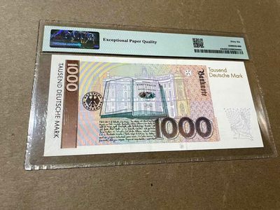 【Blue Auction】✨世界纸币精拍第300期盛典🔥🔥🔥 【p44b】德国 1993年1000马克PMG66EPQ 格林兄弟 
