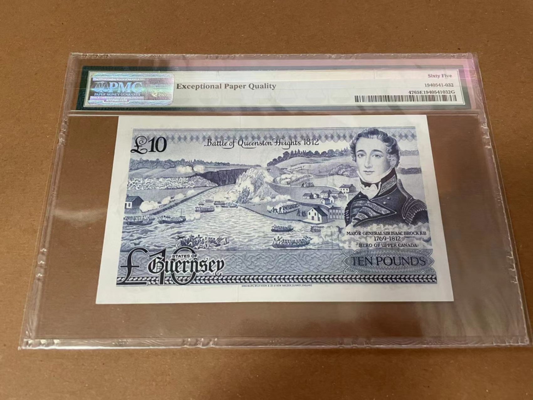 【Blue Auction】✨世界纸币精拍第300期盛典🔥🔥🔥 根西 1975-80年10镑 经典花神 背面大场景 PMG65EPQ 