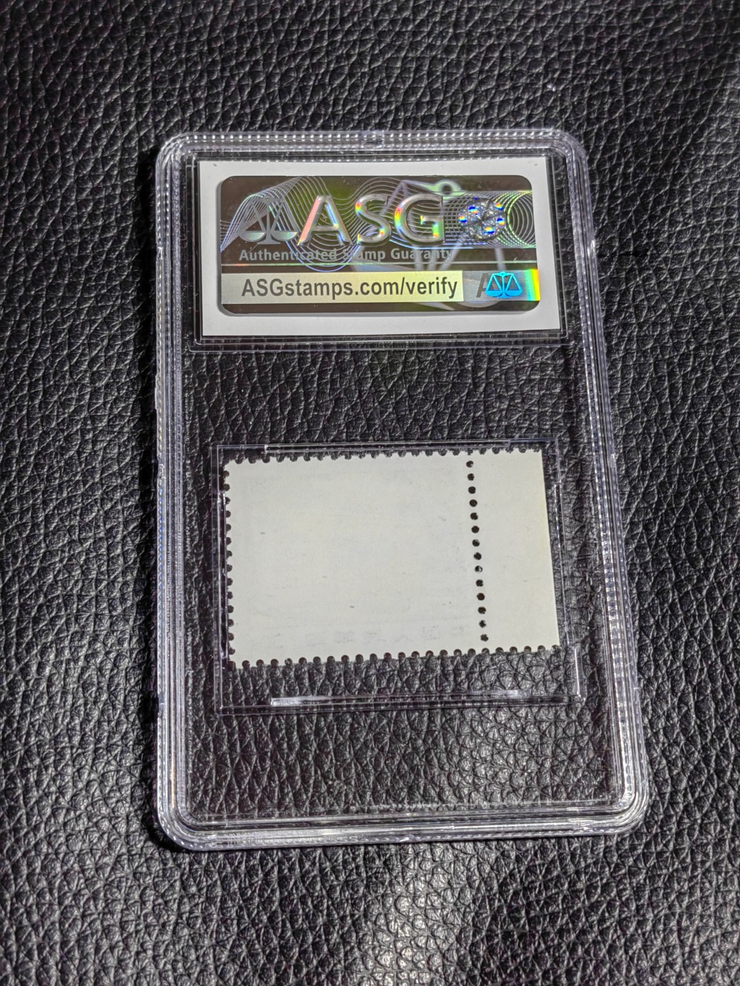 洪涛臻品批发群  精选邮票限时拍卖第一百九十三期 普无号  枣园 ASG90高分OP  版撕绝中绝送评，105最严格时期出分，一手出分壳子完好无划痕，配套必备，喜欢不要错过