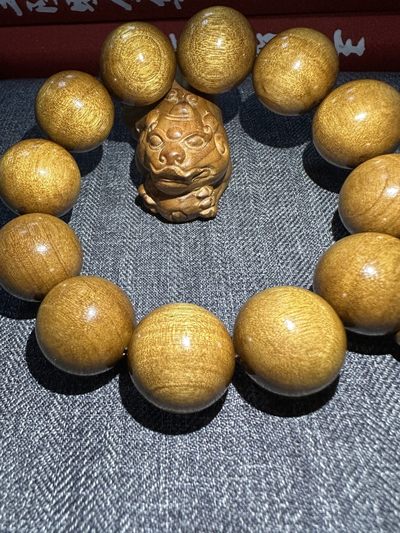 手串木器杂件｜拍卖专场 - 金丝楠木｜佛珠念珠手串｜20mm