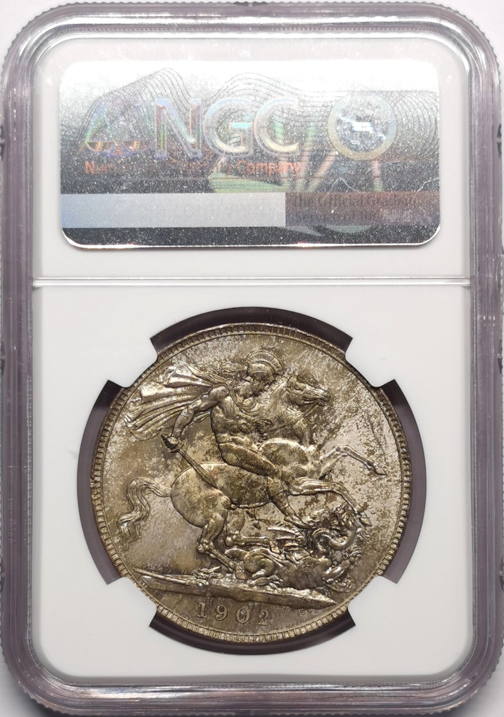 凡希社世界钱币微拍第二百三十期 1902英国爱七马剑NGC-MS64