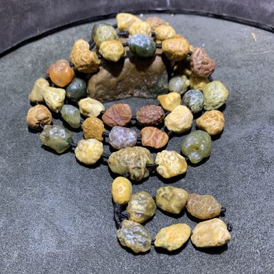精美阿拉善大颗粒筋脉石项链一条 - 精美阿拉善大颗粒筋脉石项链一条