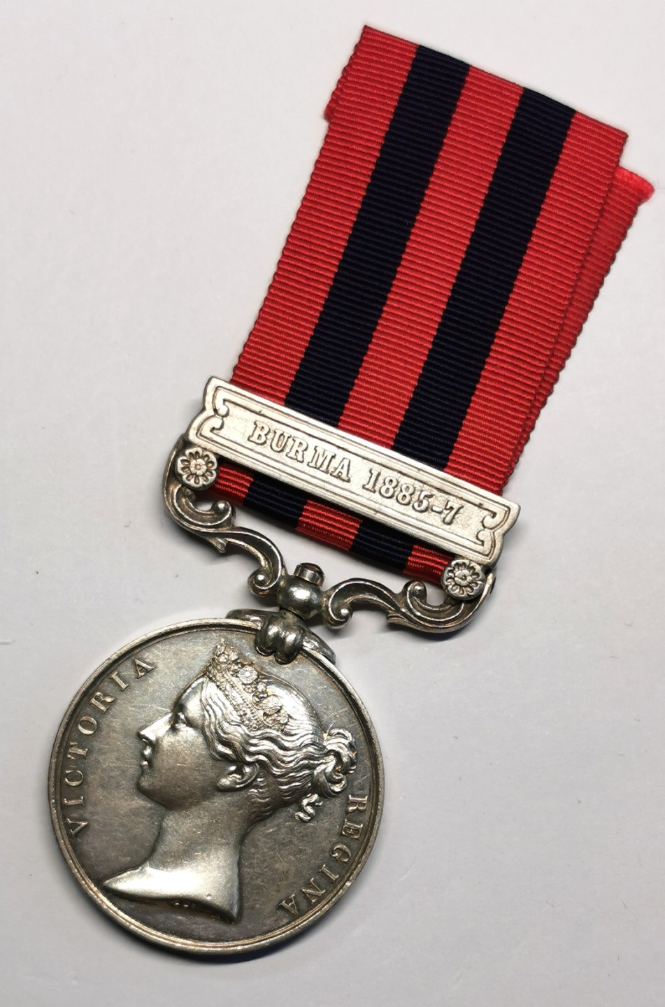 凡希社世界钱币微拍第二百三十期 1885英国第三次英缅战争银质勋章极美品