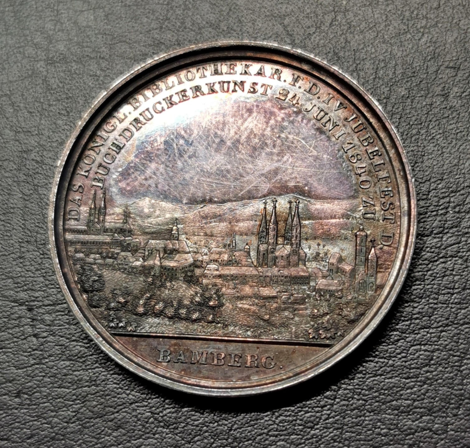 凡希社世界钱币微拍第二百三十期 1840班贝格景观银章