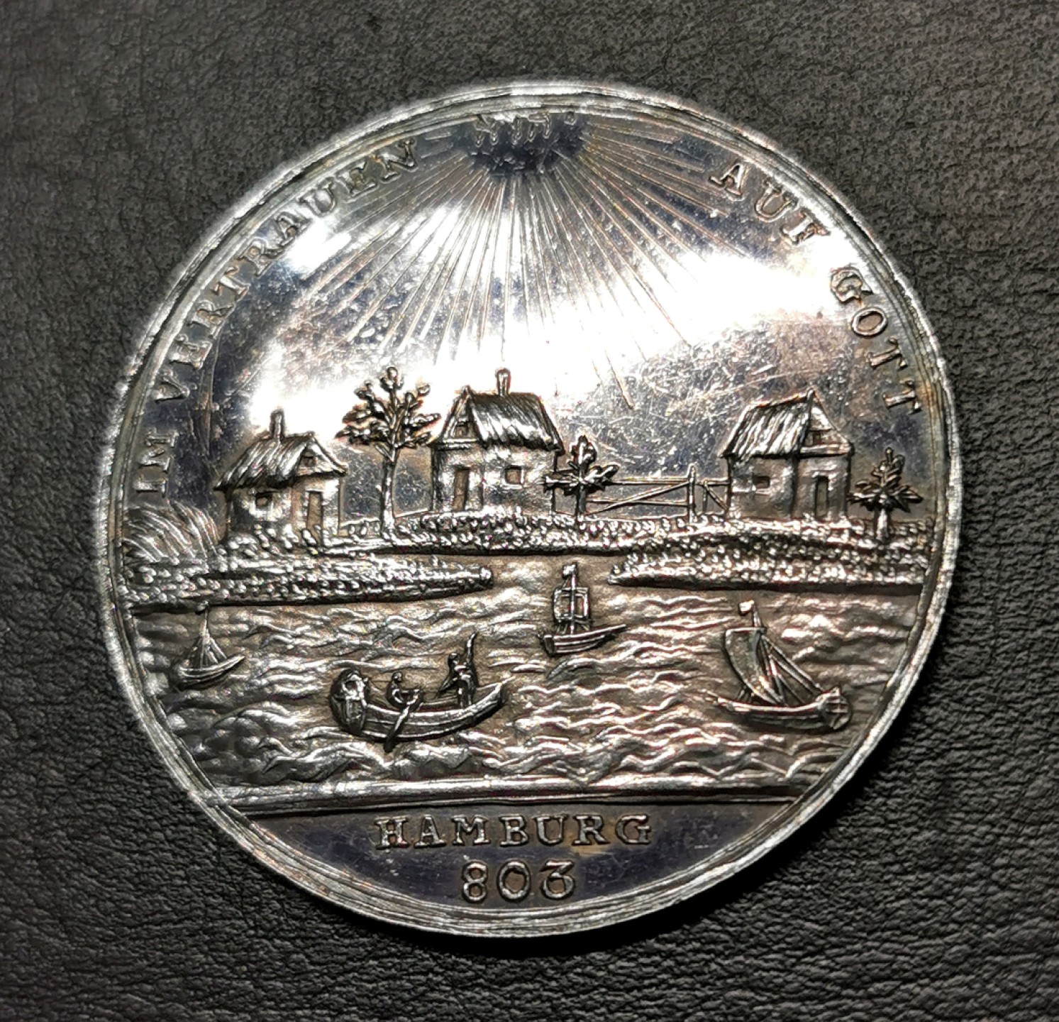 凡希社世界钱币微拍第二百三十期 1803汉堡城市景观银章