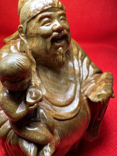 手串木器杂件｜拍卖专场 绿檀木｜精雕精工“福禄寿之福”手把件｜陈设摆件