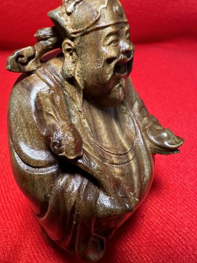 手串木器杂件｜拍卖专场 绿檀木｜精雕精工“福禄寿之禄”手把件｜陈设摆件