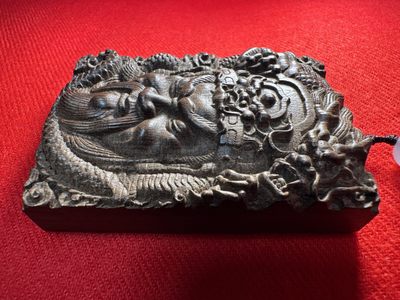 手串木器杂件｜拍卖专场 金丝楠木阴沉木/双面精雕关公无事牌