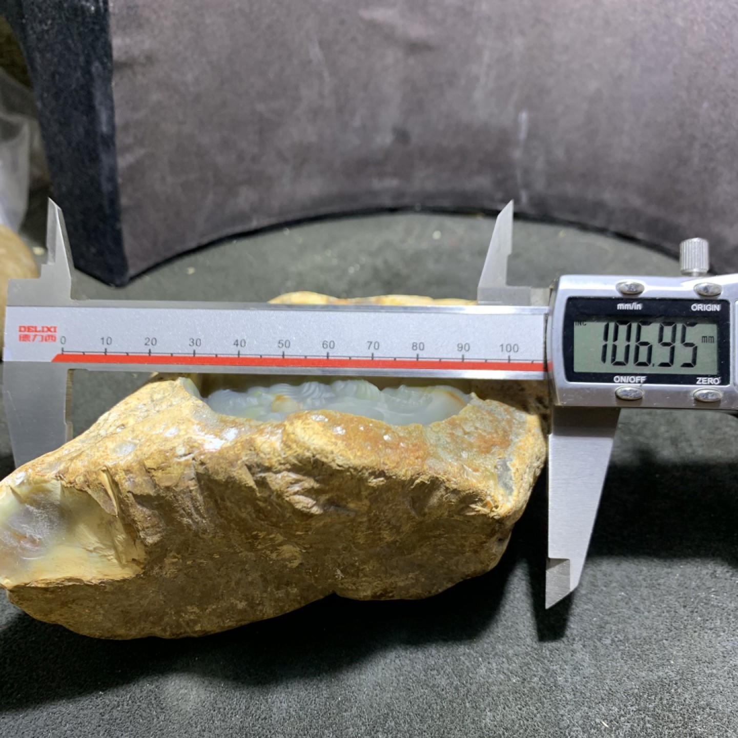精美上山虎原皮手工雕刻天然巴西玛瑙大摆件一个！