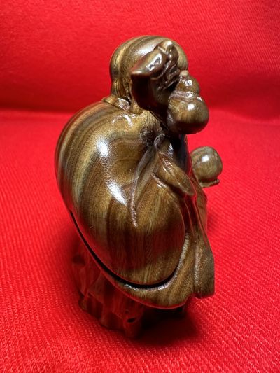 手串木器杂件｜拍卖专场 绿檀木｜精雕精工“福禄寿之寿”手把件｜陈设摆件