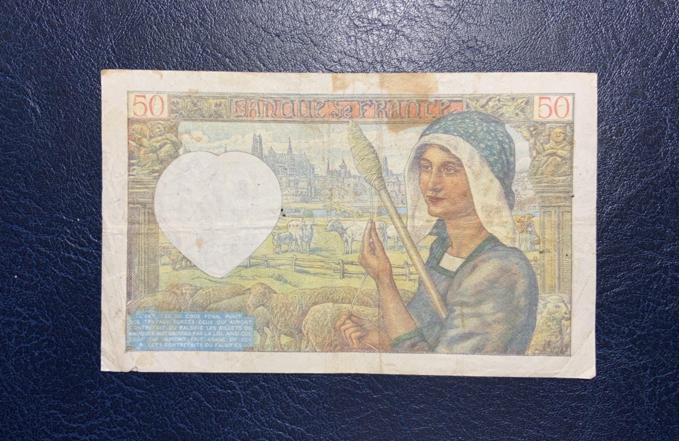 收藏联盟Quantum Auction 第238期拍卖 法国1941年50法郎 品相如图 红顶商人