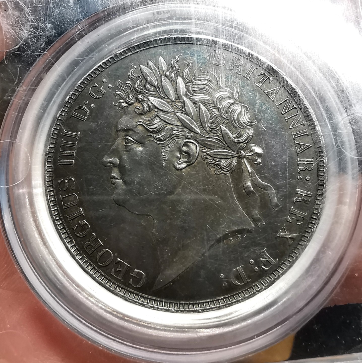 凡希社世界钱币微拍第二百三十期 荐！1821英国乔四马剑精铸CGS-78黑彩！