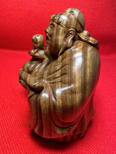 手串木器杂件｜拍卖专场 绿檀木｜精雕精工“福禄寿之福”手把件｜陈设摆件