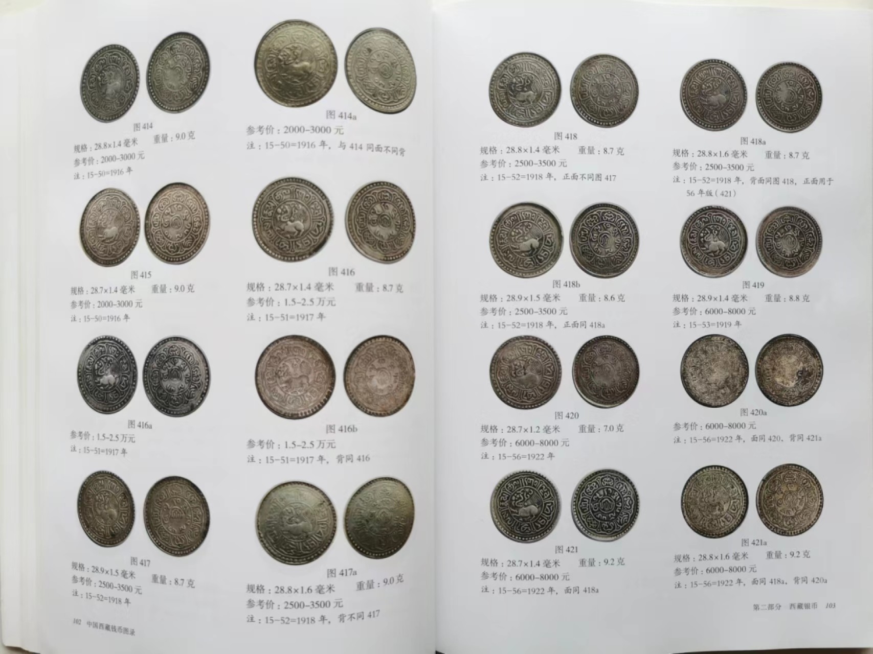 凡希社世界钱币微拍第二百三十期 荐！1917中国西藏狮图雪阿五钱PCGS-AU58稀有年份包浆绝美！